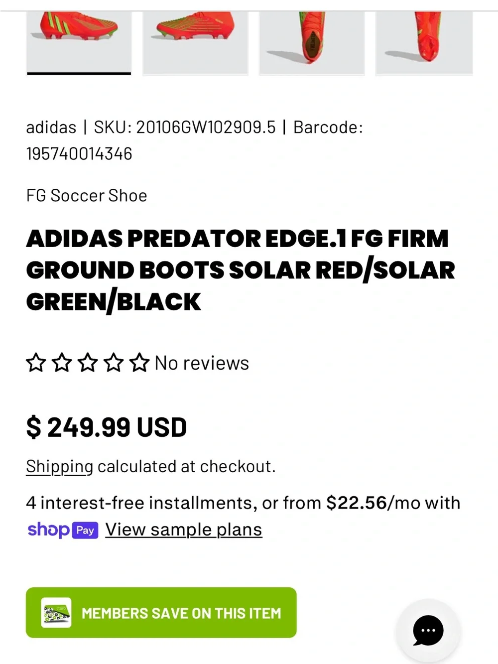 Adidas predetor edge cleats